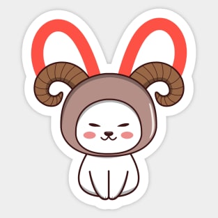 Aries Zodiac Cat Sticker